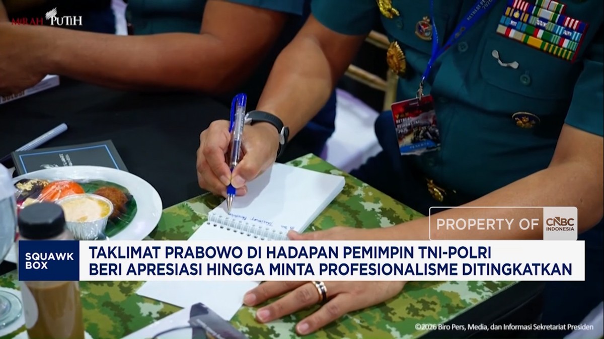 Prabowo Beri Pengarahan 5 Jam ke Perwira TNI-Polri