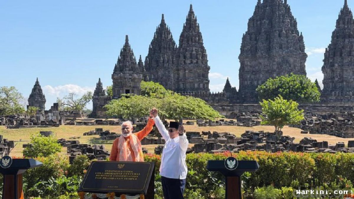 MODI-PRABOWO — Restorasi Prambanan Resmi Digas, Target Wisatawan India Melonjak