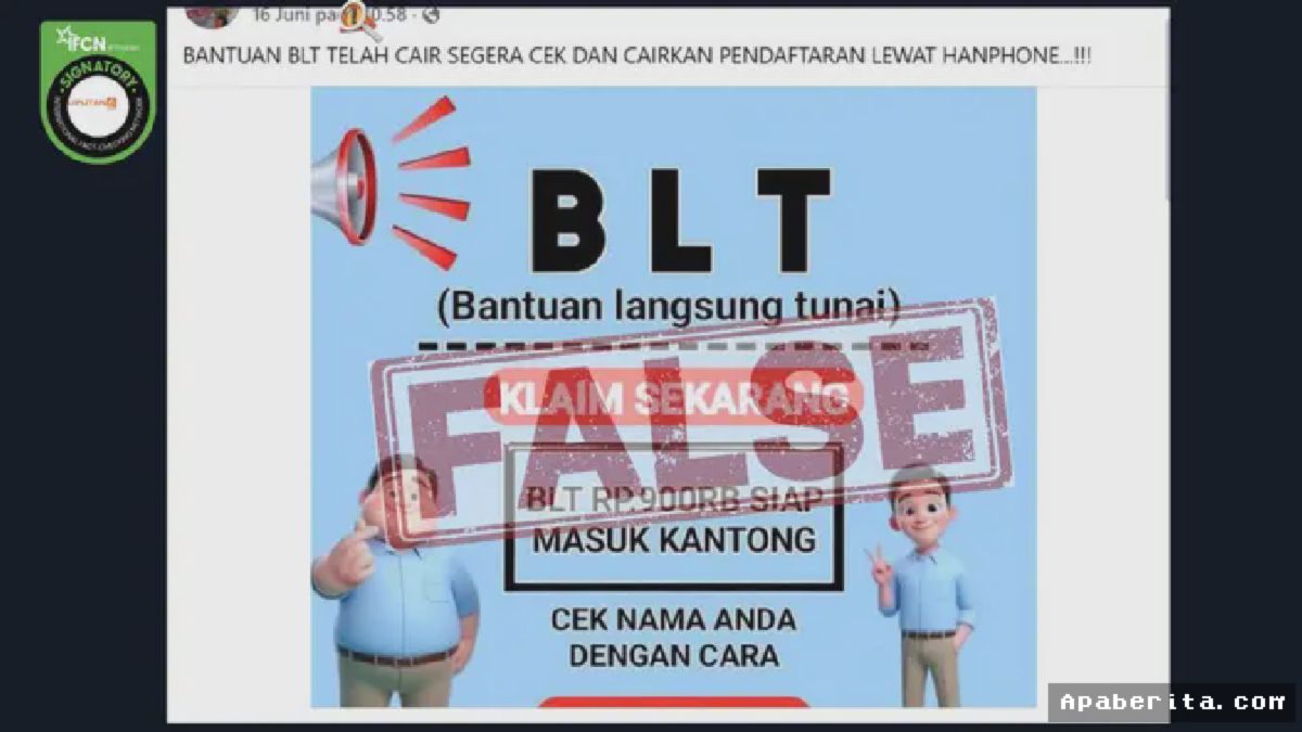 Cek Fakta Liputan6: Klaim Link Pencairan BLT via Ponsel Hoaks