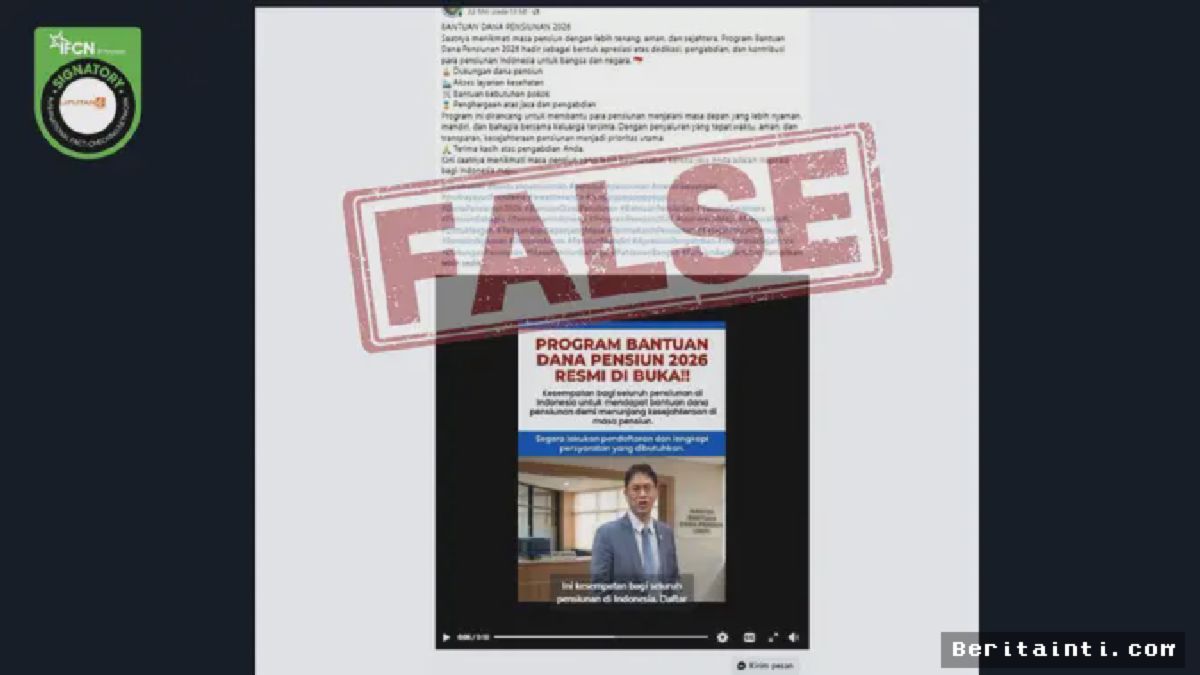 Cek Fakta: Klaim Video Menkeu Purbaya Umumkan Bantuan Dana Pensiun Tidak Berdasar