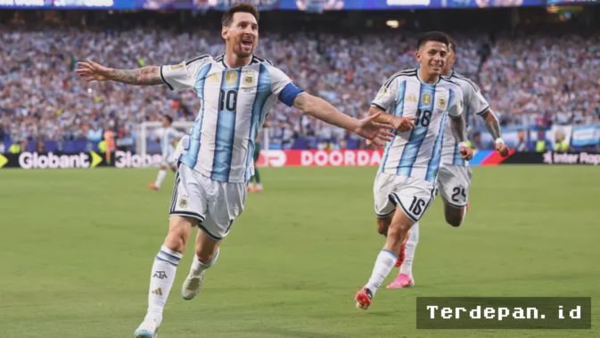 Selebrasi Lionel Messi Saat Argentina Melawan Aljazair di Piala Dunia 2026