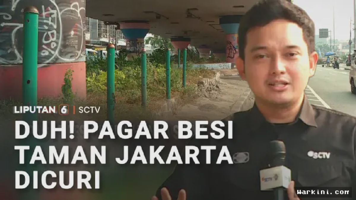 Kampung Melayu — Maling Pagar Taman Kolong Flyover Beraksi Tanpa Takut