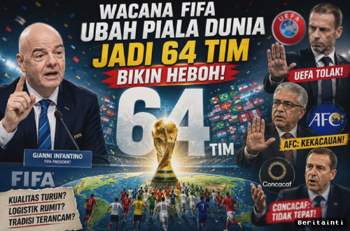 FIFA Kaji Ekspansi 64 Tim, Nasib Piala Dunia Ditentukan Usai 2026