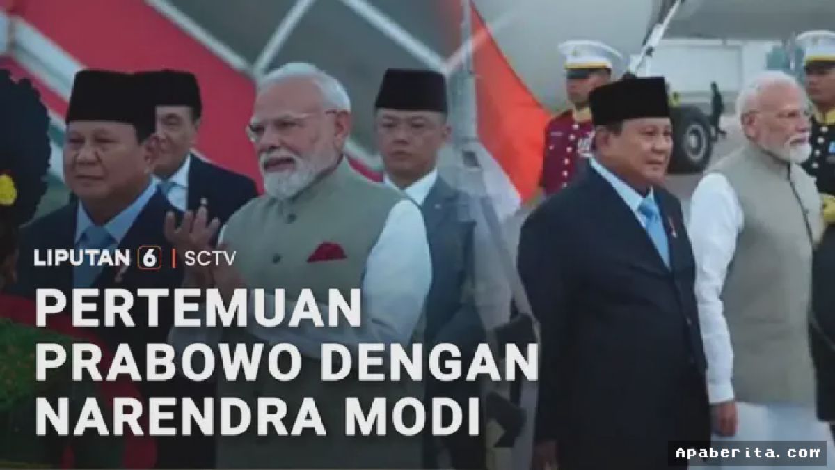 Jakarta — Prabowo Sambut Kunjungan Perdana Menteri India Narendra Modi di Bandara Halim