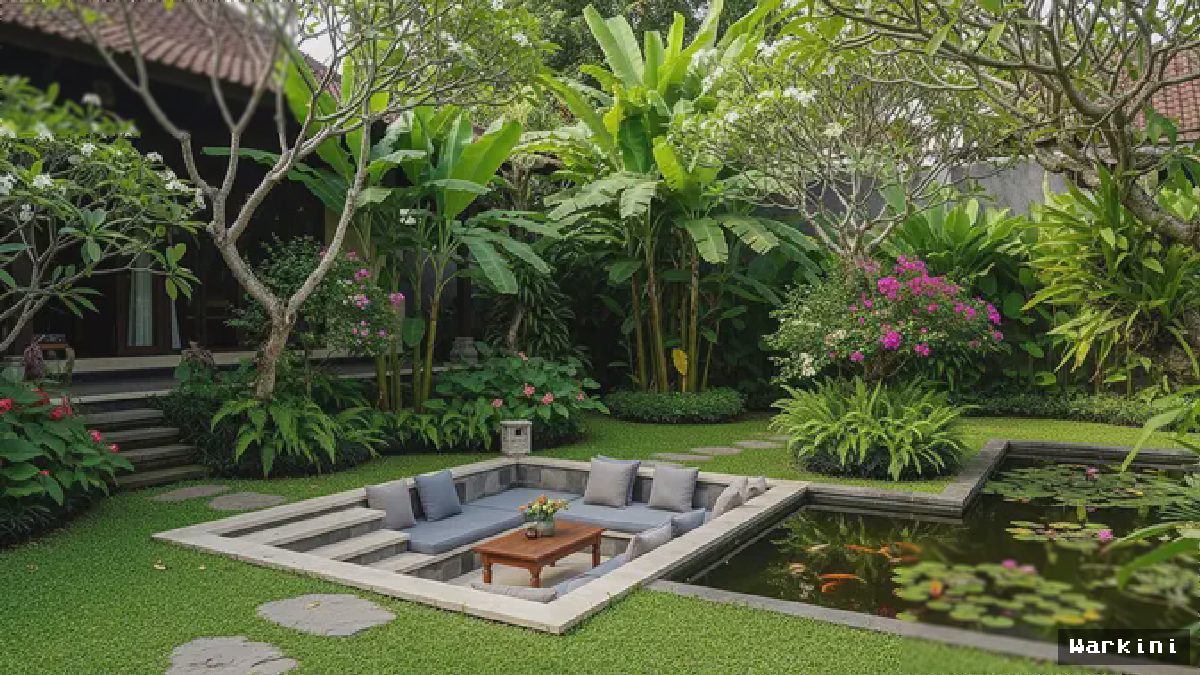 Sulap Halaman Belakang dengan Area Duduk Cekung ala Resort