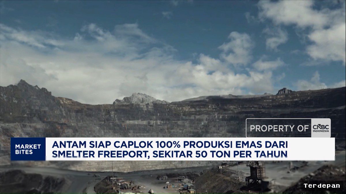 Antam Amankan Seluruh Produksi Emas dari Smelter Freeport di Gresik