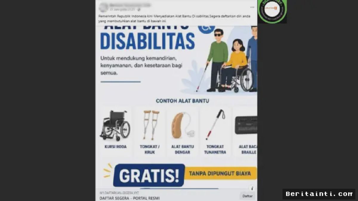 Beredar Klaim Pendaftaran Alat Bantu Disabilitas: Cek Fakta Liputan6.com Ungkap Modus Penipuan Baru