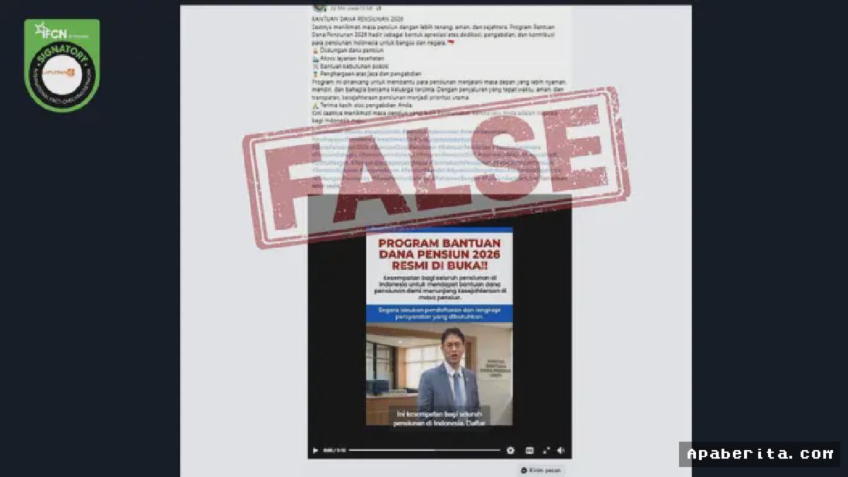 Liputan6.com Telusuri Hoaks Video Bantuan Dana Pensiun dari Menkeu Purbaya