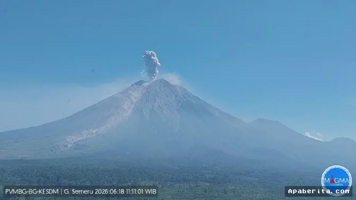 Gunung Semeru Erupsi Siang Ini, Tinggi Abu Capai 1.500 Meter