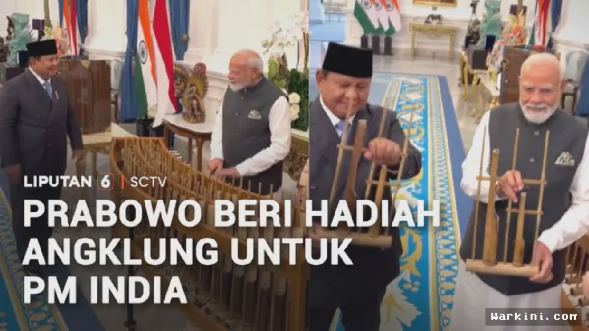 Prabowo Beri Hadiah Angklung untuk PM India