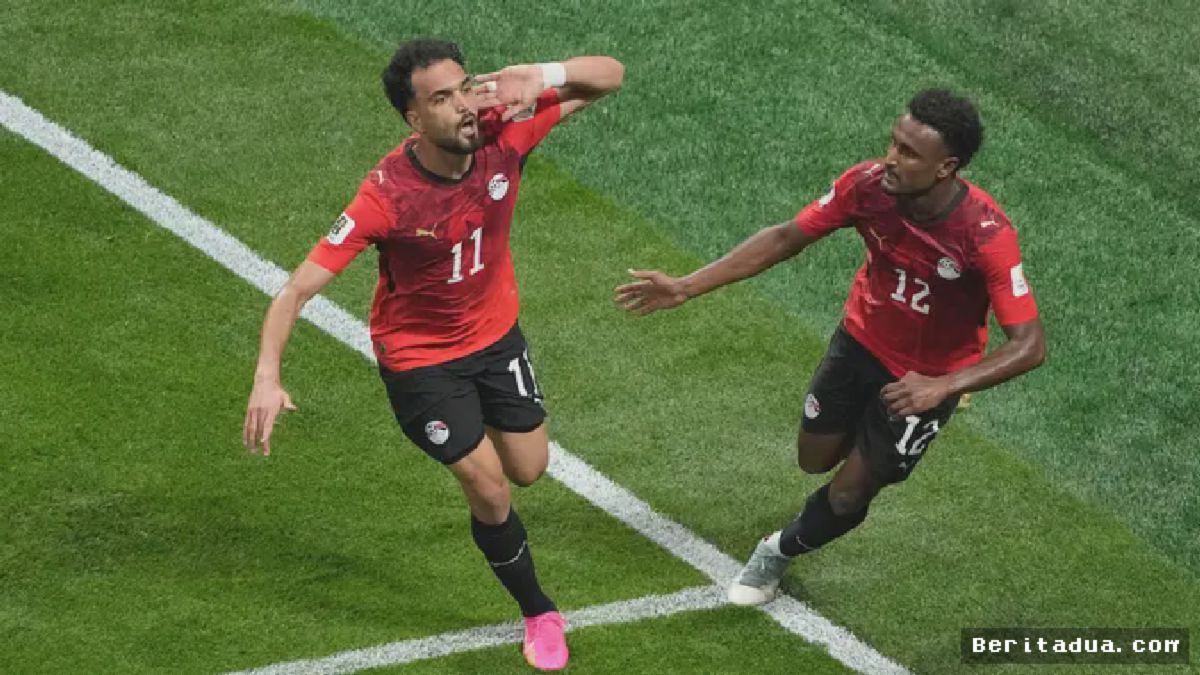 ATLANTA — Pemain Mesir Mostafa Zico dan Haissem Hassan Rayakan Gol Bersejarah di Piala Dunia 2026