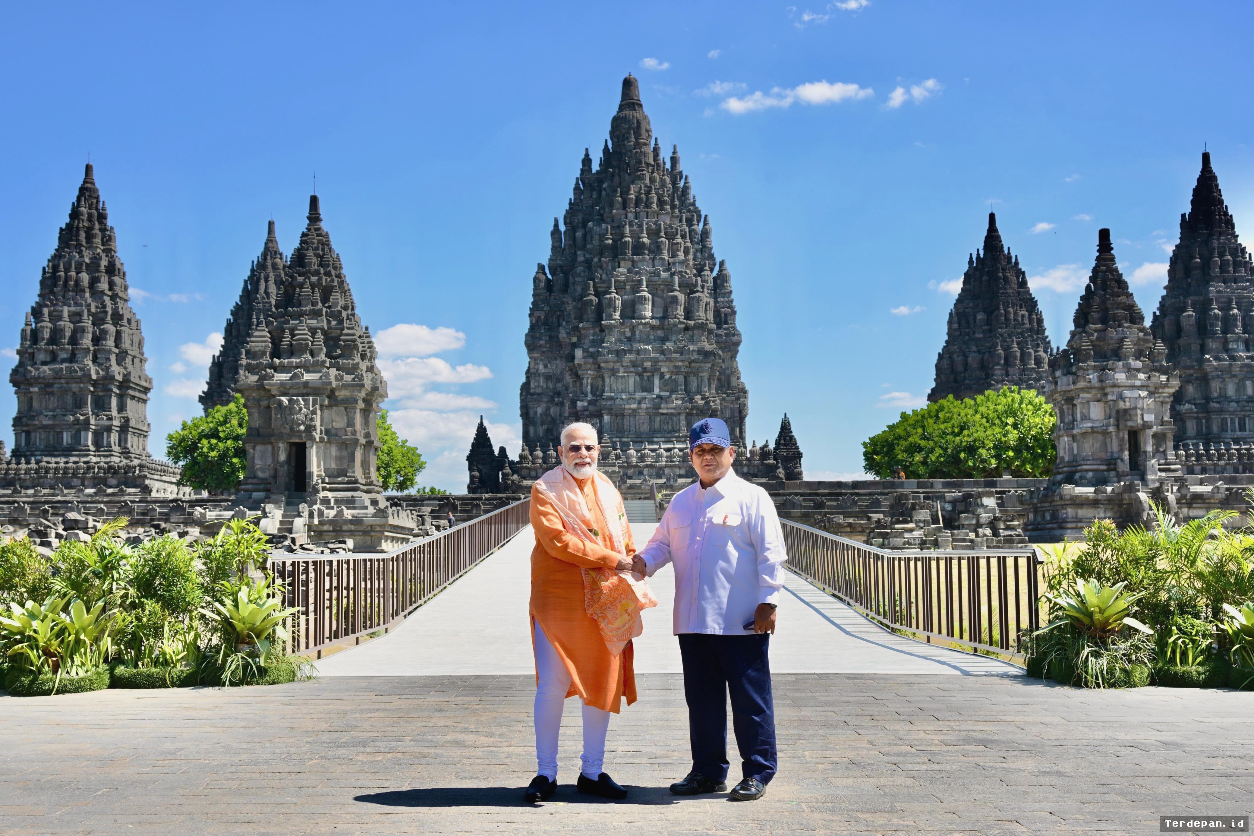 SLEMAN — Prabowo dan Modi Kunjungi Candi Prambanan, Perkuat Hubungan Sejarah Indonesia-India