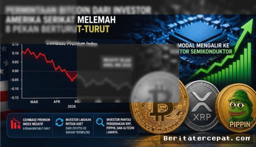 Beritatercepat.com  – Pasar kripto global tengah menghadapi tekanan yang tidak biasa. Di saat minat terhadap Bitcoin melemah, khususnya dari investor asal Amerika Serikat, arus dana justru bergerak deras menuju sektor teknologi, terutama saham semikonduktor. Fenomena ini memunculkan dugaan bahwa para pelaku pasar sedang melakukan rotasi aset, meninggalkan instrumen digital berisiko tinggi demi berburu pertumbuhan di industri chip yang tengah melesat sepanjang 2026.