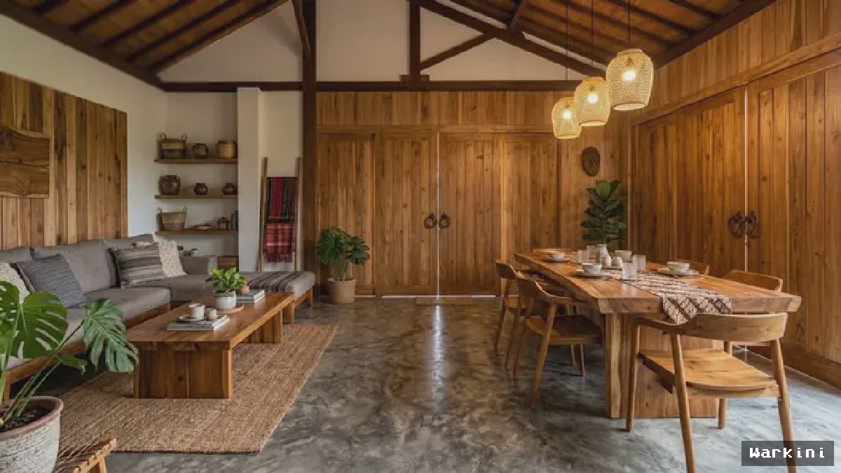 Semen Ekspos dan Dekorasi Kayu, Perpaduan Estetik Rumah Modern