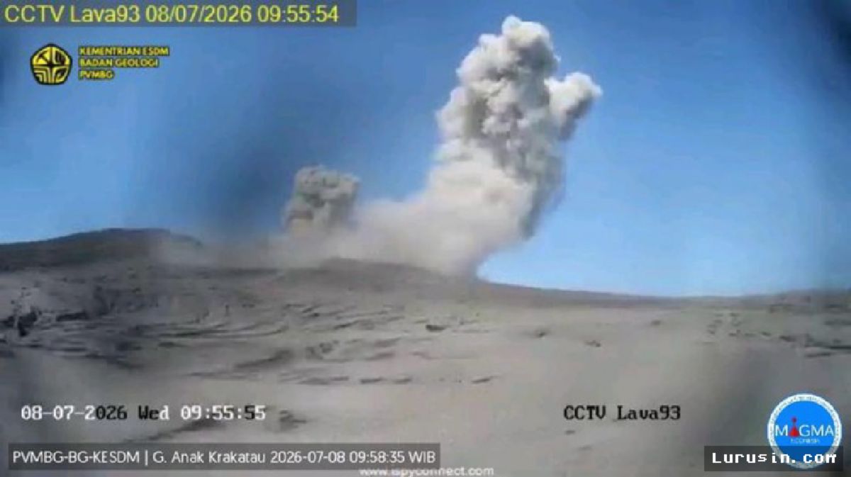 Lampung Selatan — Radius 5 Km Gunung Anak Krakatau Dinyatakan Steril