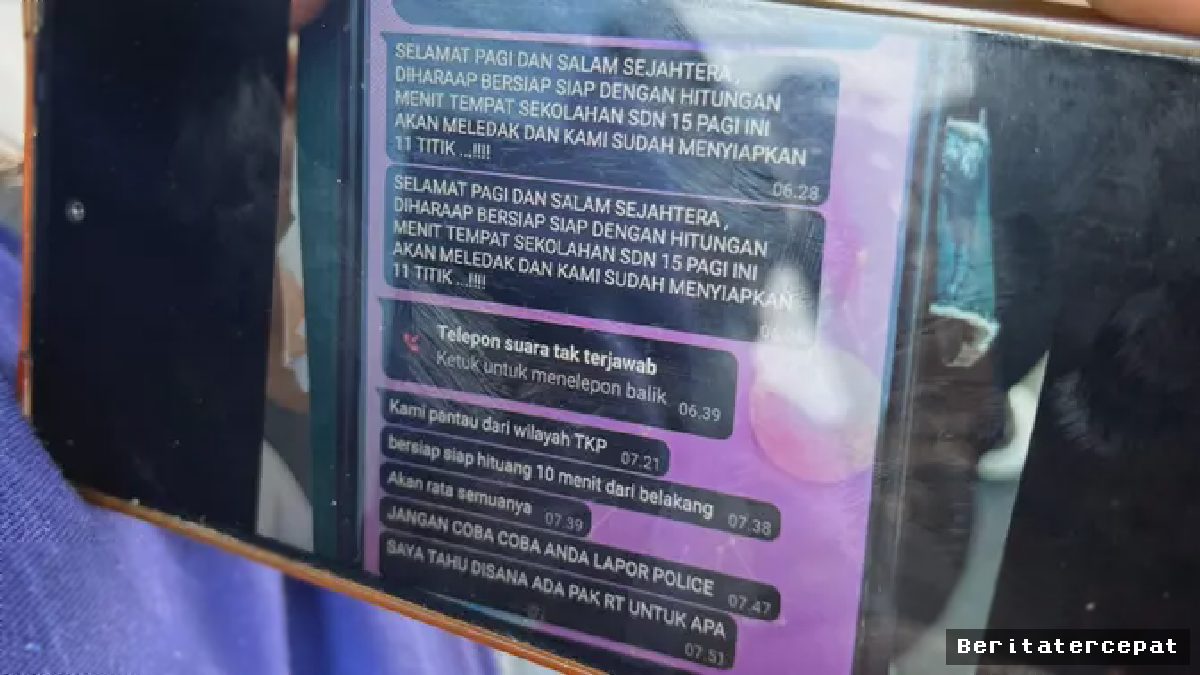 Pesan Ancaman Bom di WhatsApp Teror MPLS SDN 15 Jagakarsa