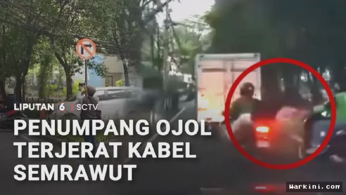 Jaksel — Penumpang Ojol Jadi Korban Kabel Menjuntai di Widya Chandra