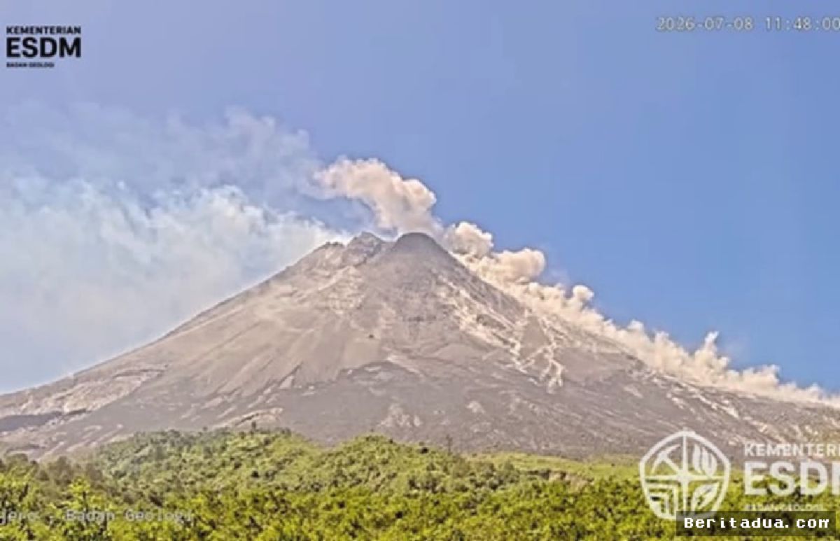 Gunung Merapi Luncurkan Awan Panas 2 Km, Mengarah ke Hulu Kali Boyong