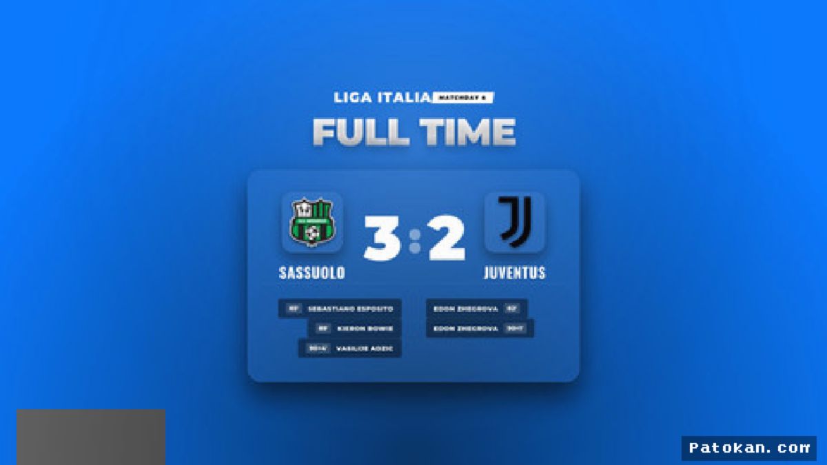 SASSUOLO — Drama Lima Gol Berakhir Kemenangan atas Juventus 3-2