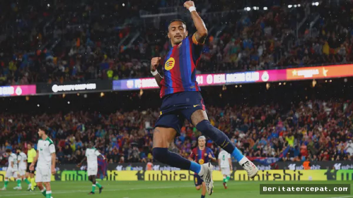 Raphinha Tampil Gemilang, Barcelona Libas Racing Santander di La Liga