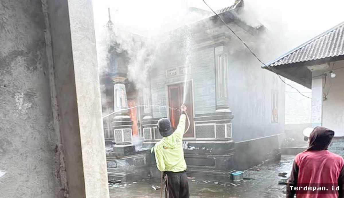 Bangli — Rumah Warga Kintamani Ludes Terbakar, Kerugian Capai Rp600 Juta