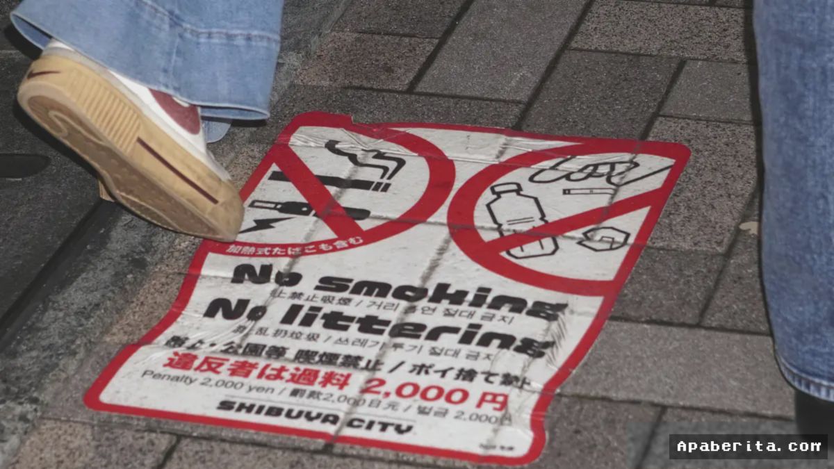 Tokyo Kaji Penerapan Denda Sampah untuk Wisatawan dan Pedagang