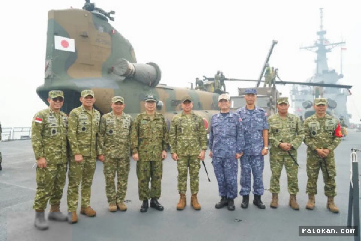 Panglima TNI Tinjau JS Kunisaki, Militer Jepang Bantu Penanganan Karhutla