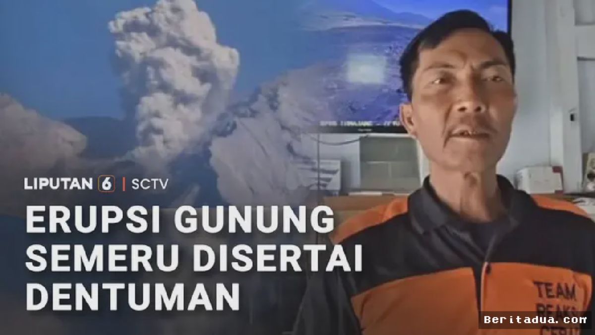 LUMAJANG — Gunung Semeru Erupsi 17 Kali pada Minggu Pagi