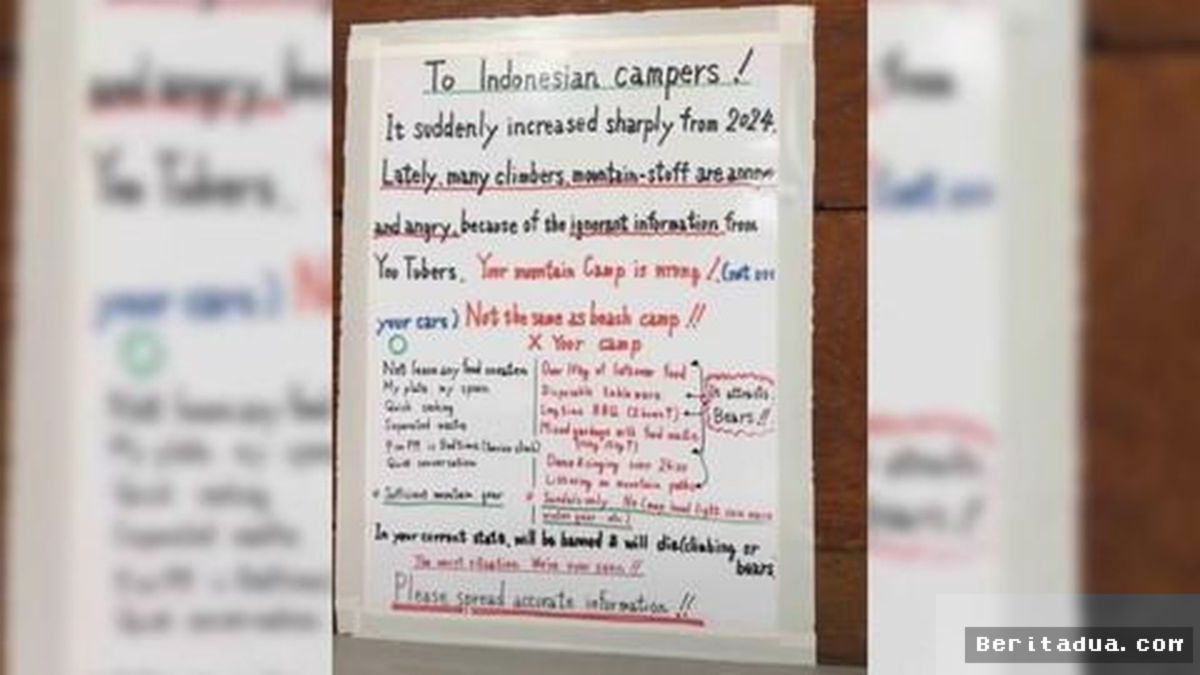 JEPANG — Pengelola Wisata Pasang Papan Teguran Khusus Turis Indonesia