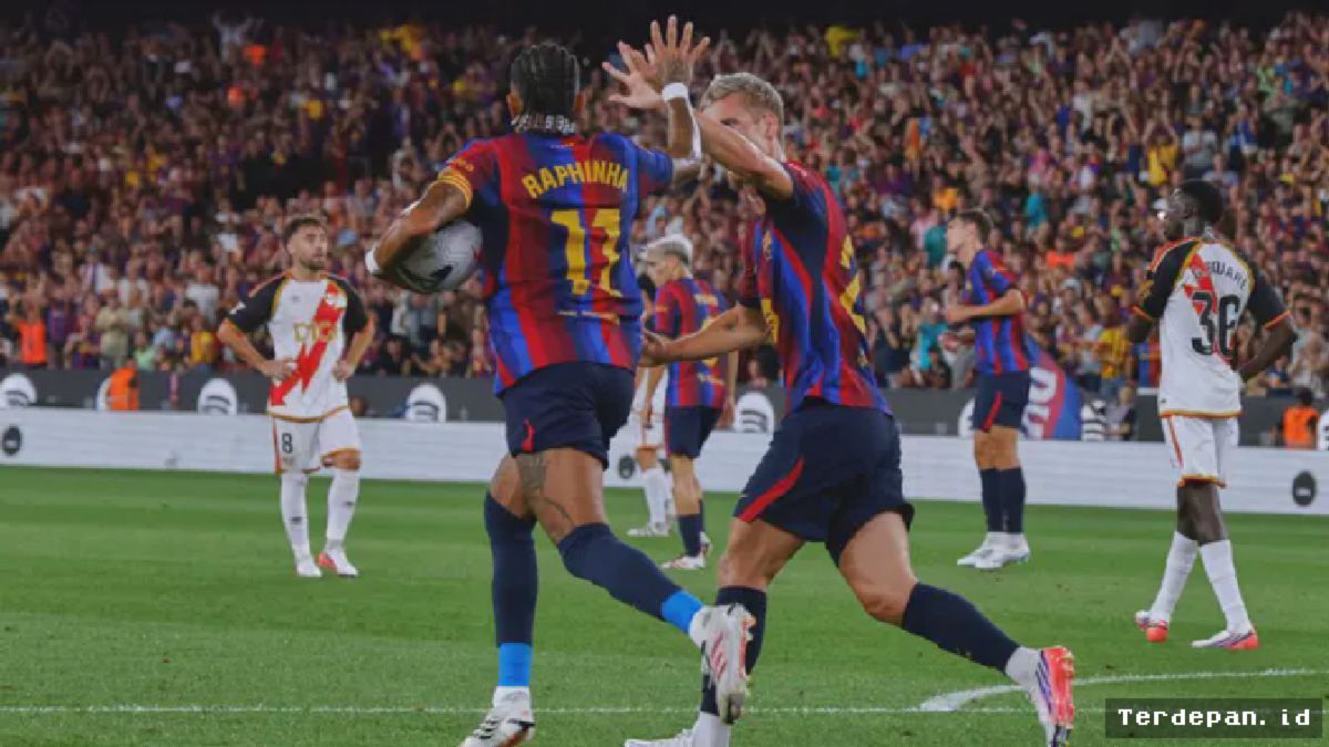 BARCELONA — Barcelona Menang Tipis Atas Rayo Vallecano Lewat Gol Raphinha