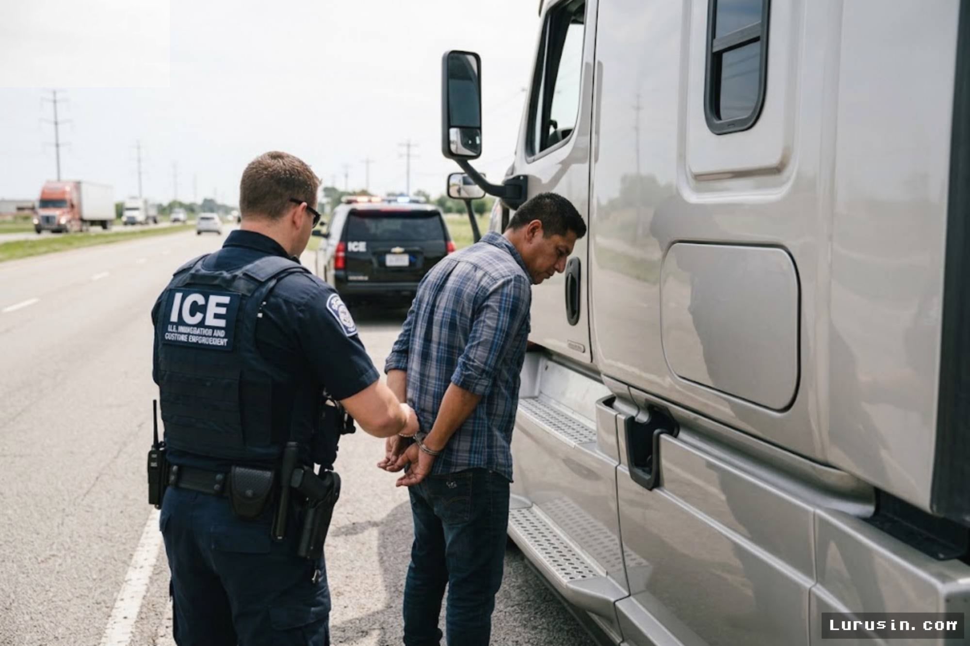 AS — ICE Incar Pengemudi Truk Imigran Melalui Operasi Highway Shield