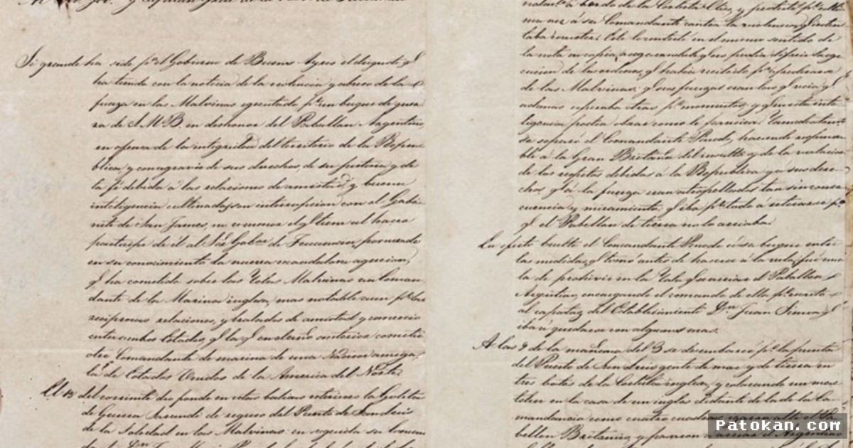 BUENOS AIRES — Surat 1833 Ungkap Kronologi Pendudukan Inggris di Malvinas