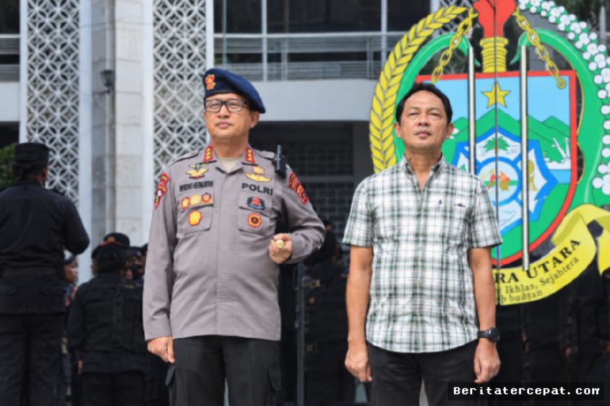 MEDAN — Brimob Polda Sumut Siagakan 145 Personel Amankan Unjuk Rasa DPRD