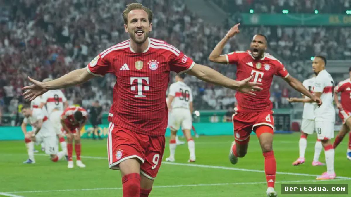 BERLIN — Harry Kane Cetak Hattrick, Bayern Munchen Segel Gelar Dobel