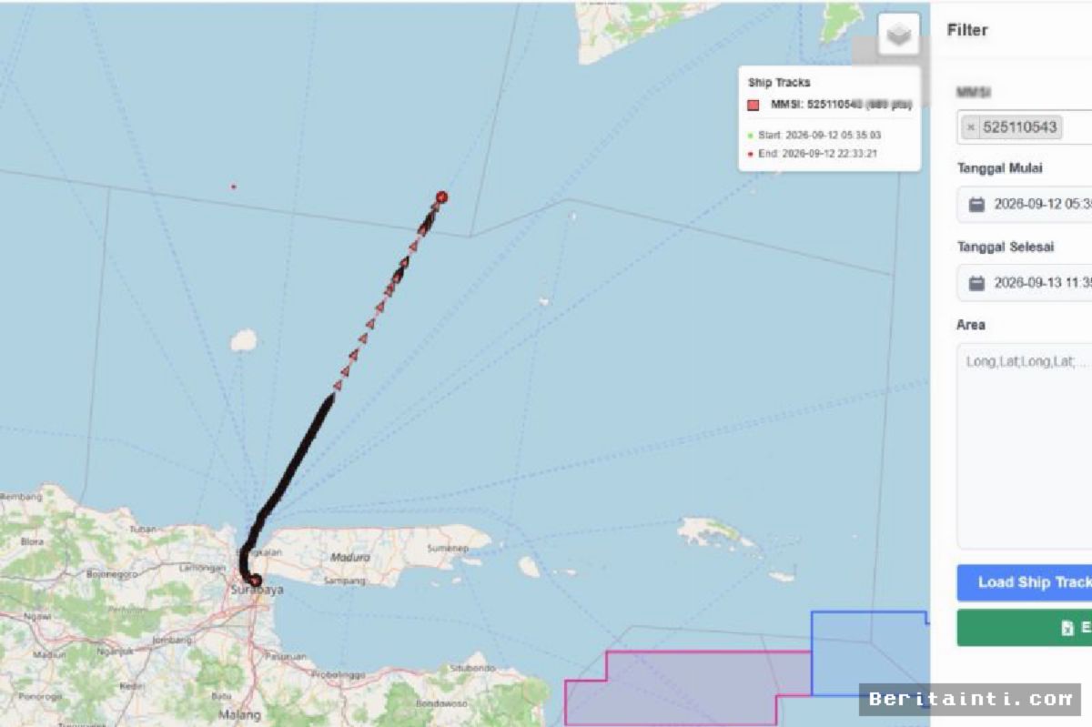 Sistem AISITS Ungkap Jejak Terakhir KM Virgo di Selat Madura