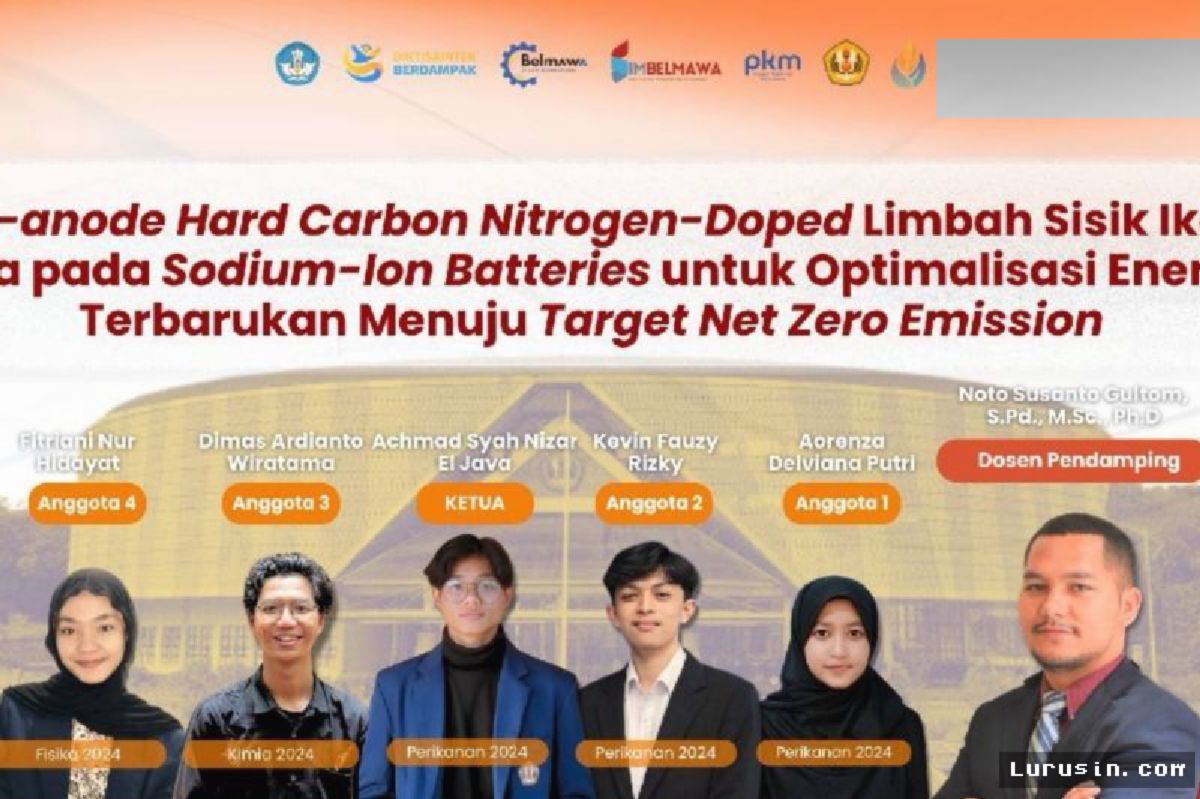 Unpad — Mahasiswa Olah Limbah Sisik Ikan Nila Jadi Baterai Natrium