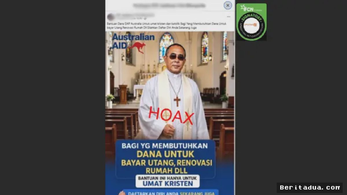 PGI Tegaskan Informasi Bantuan Dana DAP Australia Adalah Hoaks