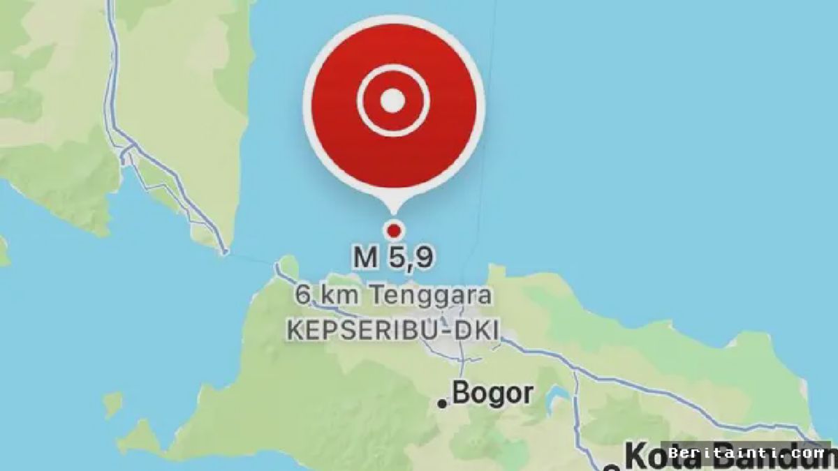 KEPULAUAN SERIBU — Gempa Magnitudo 5,9 Guncang Jakarta dan Sekitarnya