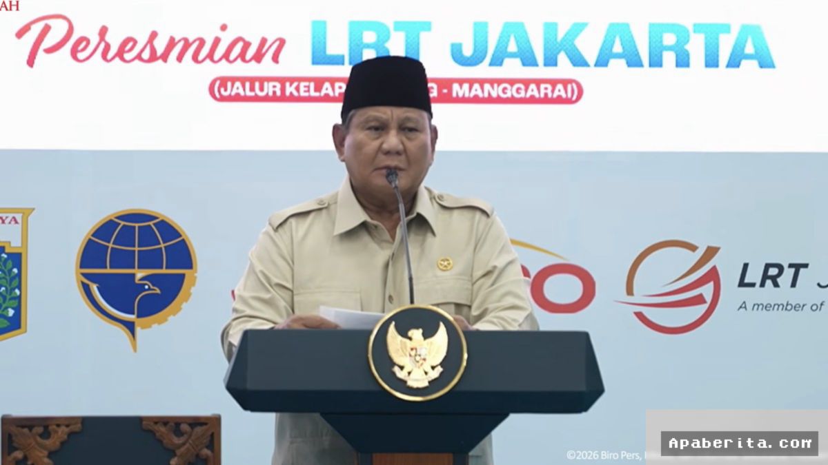 JAKARTA — Prabowo Resmikan LRT Kelapa Gading-Manggarai dan Puji Kenyamanannya
