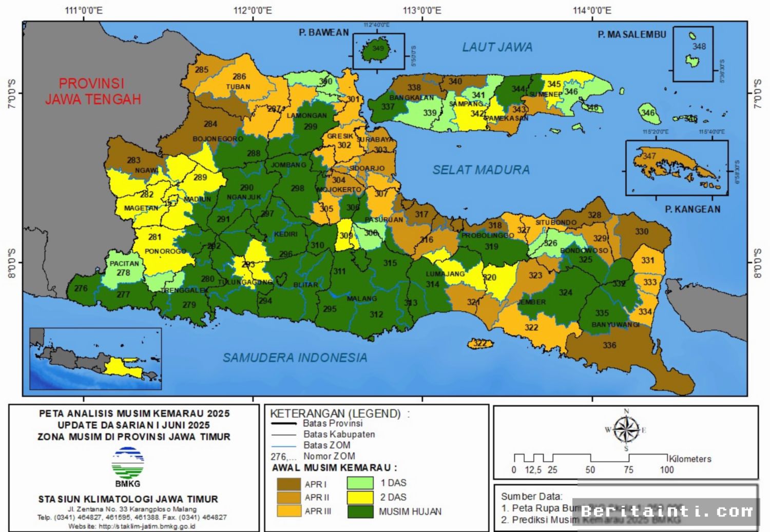 BMKG Peringatkan Suhu Jawa Timur Tembus 37 Derajat Celsius