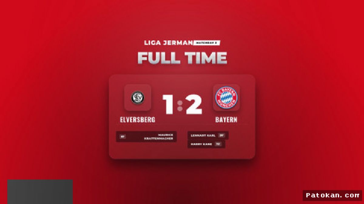 GERMANIA — Bayern Menang Tipis 2-1 atas Elversberg