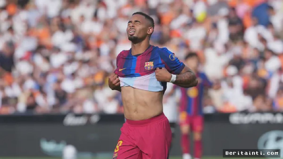 Gabriel Jesus Tampil Impresif saat Barcelona Hadapi Valencia di Mestalla