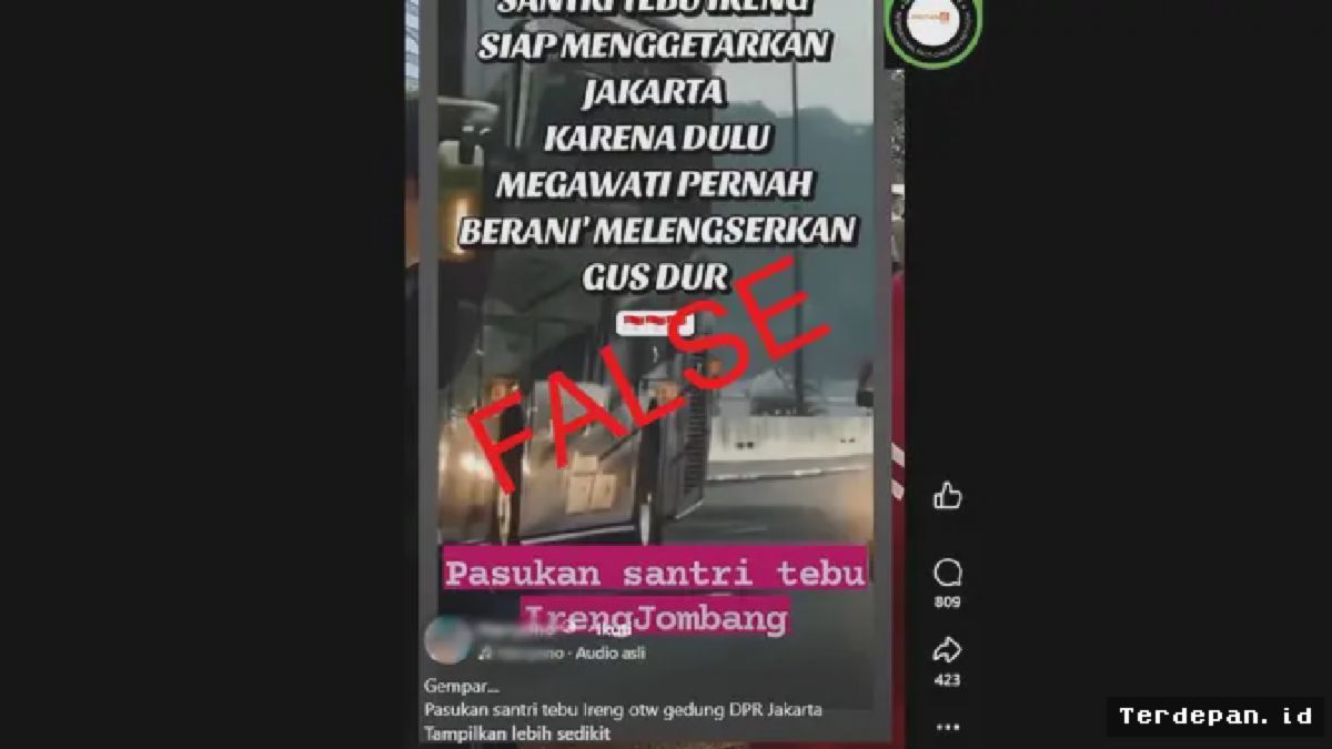 Tebuireng Tegaskan Video Konvoi Santri Menuju Gedung DPR Adalah Hoaks