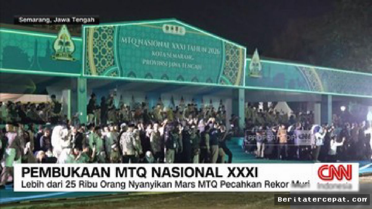 SEMARANG — Pembukaan MTQ Nasional XXXI 2026 Berlangsung Meriah di Simpang Lima