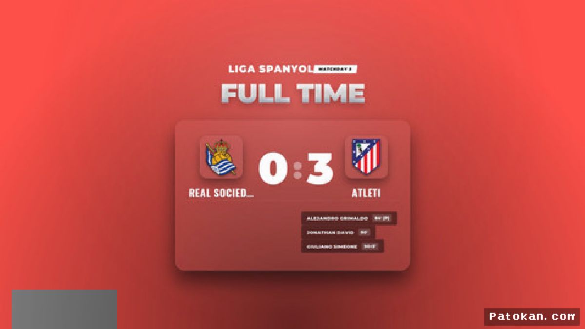 SAN SEBASTIAN — Atletico Madrid Bungkam Real Sociedad Tiga Gol Tanpa Balas