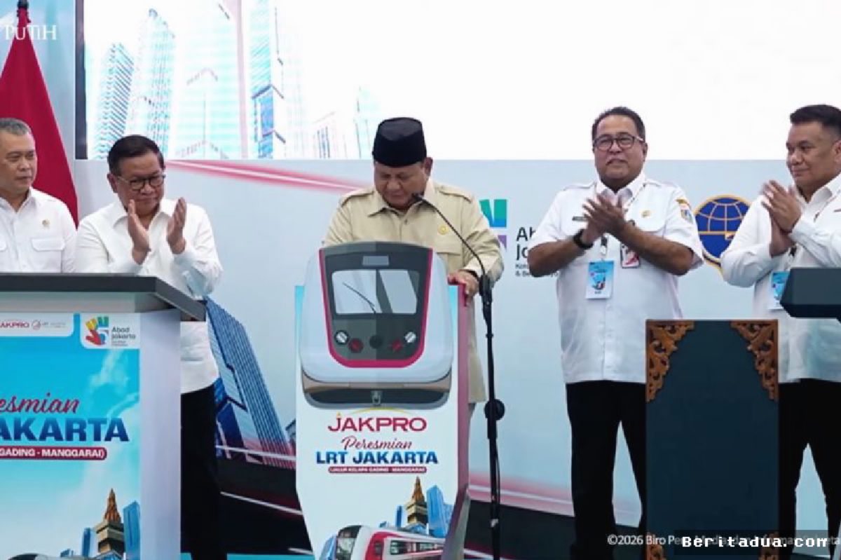 Jakarta — Presiden Prabowo Resmi Perpanjang Rute LRT Kelapa Gading Hingga Manggarai
