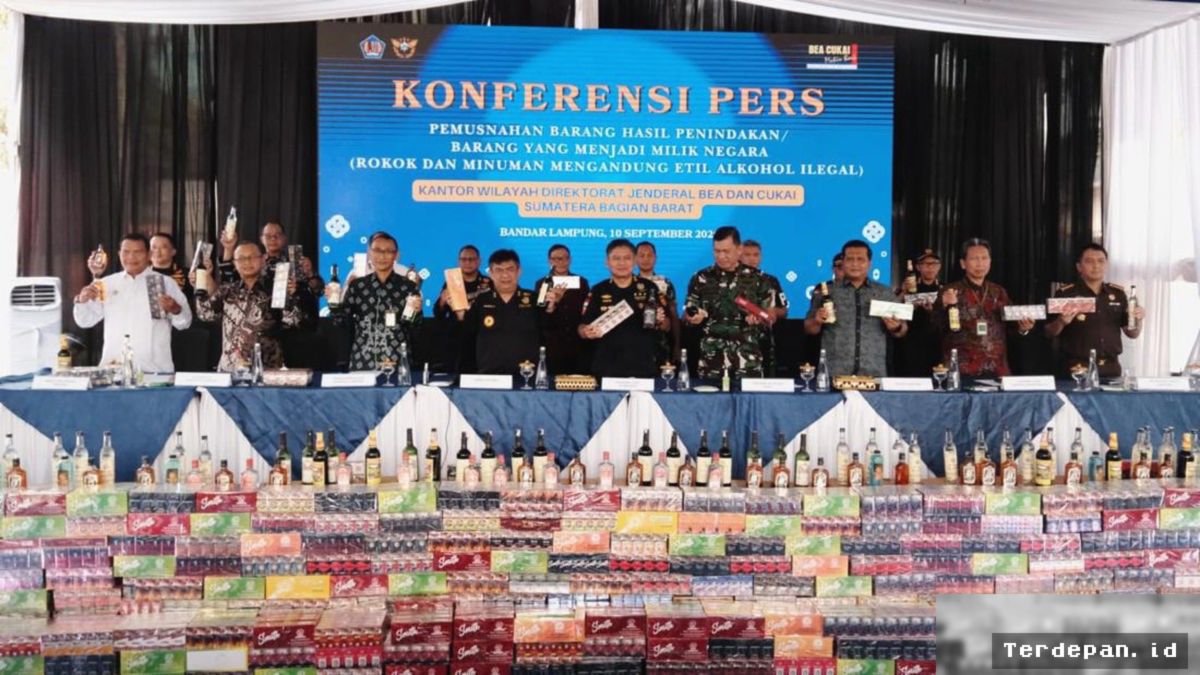 Bea Cukai Sumbagbar Musnahkan Rokok Ilegal Senilai Rp68,8 Miliar