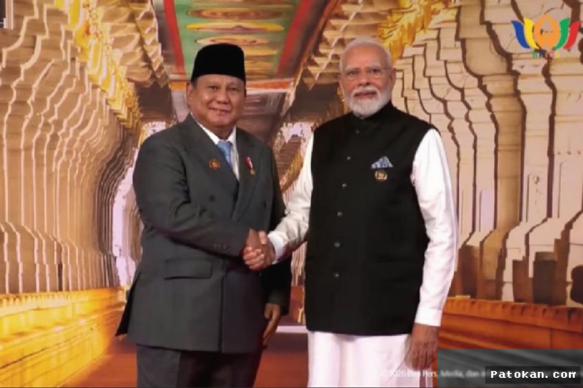 NEW DELHI — Presiden Prabowo Hadiri KTT BRICS Disambut PM Modi