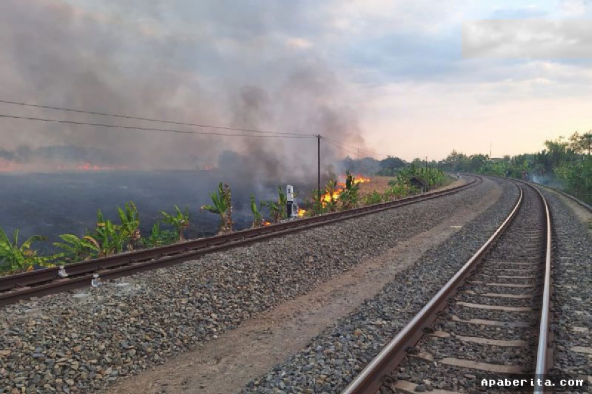 KAI Daop 4 Semarang Larang Warga Bakar Sampah Dekat Rel