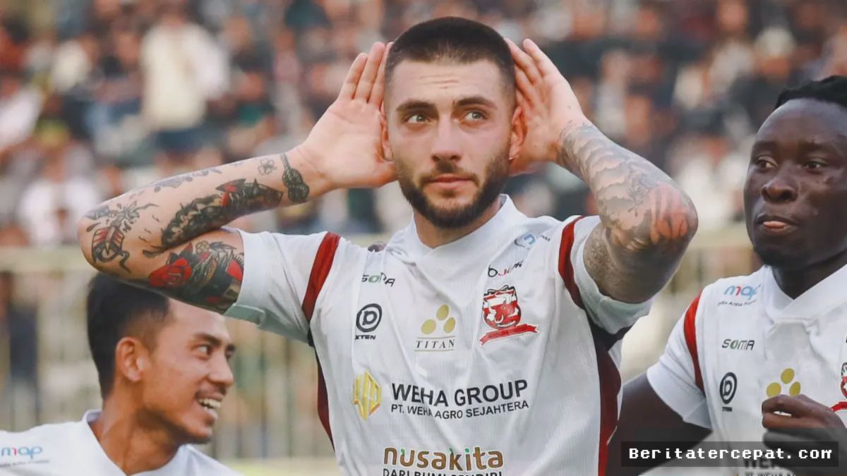 Dimitar Mitkov Tampil Ganas, Cetak Empat Gol untuk Madura United